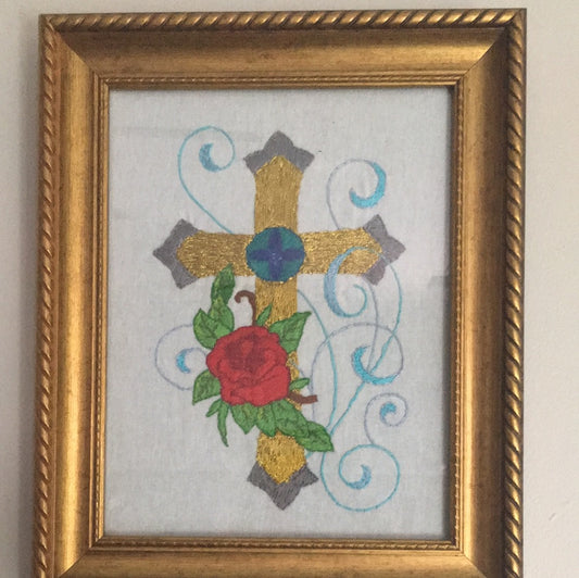 Cross with a Rose